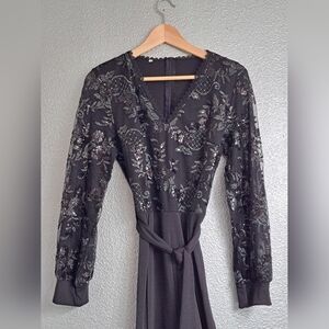 Sequin Black Pantsuit  Size M
